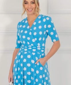 Jolie Moi Blue Odelia Wrap Front Maxi Dress -Jolie Moi Sales unnamed file 775 scaled