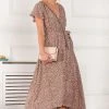 Jolie Moi Pink Selina Wrap Dip Hem Dress -Jolie Moi Sales unnamed file 784