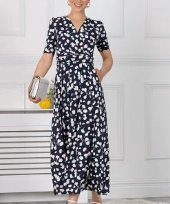 Jolie Moi Acadia Blue Wrap Maxi Dress -Jolie Moi Sales unnamed file 793 scaled