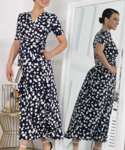 Jolie Moi Acadia Blue Wrap Maxi Dress -Jolie Moi Sales unnamed file 794 scaled