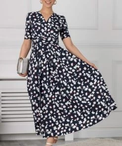 Jolie Moi Acadia Blue Wrap Maxi Dress -Jolie Moi Sales unnamed file 796