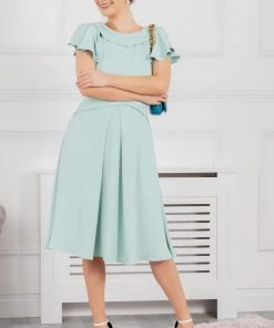 Jolie Moi Jaelyn Green Flare Sleeve Dress -Jolie Moi Sales unnamed file 827 scaled