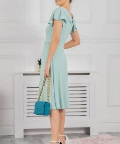 Jolie Moi Jaelyn Green Flare Sleeve Dress -Jolie Moi Sales unnamed file 828 scaled