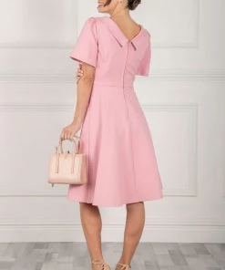 Jolie Moi Pink Valencia Button Collar Dress -Jolie Moi Sales unnamed file 83 scaled