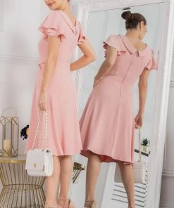 Jolie Moi Jaelyn Pink Flare Sleeve Dress -Jolie Moi Sales unnamed file 835 scaled