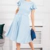 Jolie Moi Jaelyn Blue Flare Sleeve Dress -Jolie Moi Sales unnamed file 845