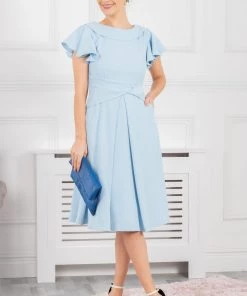 Jolie Moi Jaelyn Blue Flare Sleeve Dress -Jolie Moi Sales unnamed file 848 scaled