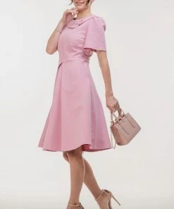 Jolie Moi Pink Valencia Button Collar Dress -Jolie Moi Sales unnamed file 85 scaled