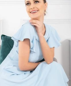 Jolie Moi Jaelyn Blue Flare Sleeve Dress -Jolie Moi Sales unnamed file 850 scaled