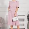 Jolie Moi Pink Darlene Twist Waist Midi Dress -Jolie Moi Sales unnamed file 872