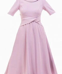 Jolie Moi Pink Darlene Twist Waist Midi Dress -Jolie Moi Sales unnamed file 873 scaled