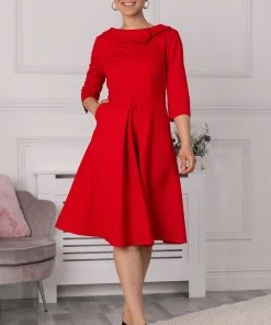 Jolie Moi Red Kyndall Sleeve Midi Dress 11 Jolie Moi Red Kyndall Sleeve Midi Dress -Jolie Moi Sales unnamed file 89 scaled
