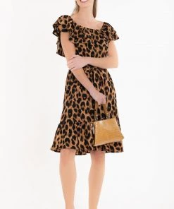 Jolie Moi Brown Ruffle Dress -Jolie Moi Sales unnamed file 891 scaled