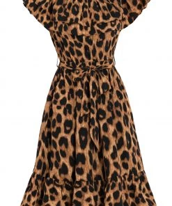 Jolie Moi Brown Ruffle Dress -Jolie Moi Sales unnamed file 892 scaled