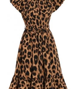Jolie Moi Brown Ruffle Dress -Jolie Moi Sales unnamed file 893