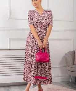 Jolie Moi Pink Wrap Front Jersey Maxi Dress -Jolie Moi Sales unnamed file 897 scaled