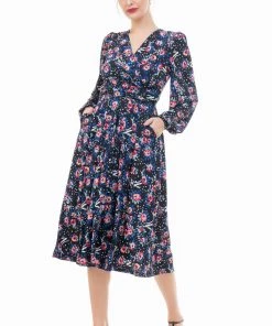 Jolie Moi Libby Blue Long Sleeve Midi Dress -Jolie Moi Sales unnamed file 9 scaled