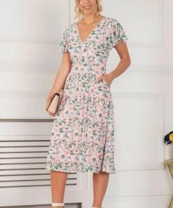 Jolie Moi Pink Kaylynn Wrap Mesh Dress 13 Jolie Moi Pink Kaylynn Wrap Mesh Dress -Jolie Moi Sales unnamed file 910