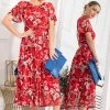 Jolie Moi Red Gianna Print Mesh Maxi Dress -Jolie Moi Sales unnamed file 917