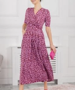 Jolie Moi Red Molly Jersey Maxi Dress -Jolie Moi Sales unnamed file 930