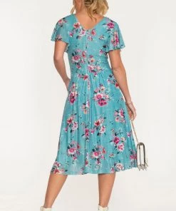 Jolie Moi Green Kiley Wrap Front Mesh Dress -Jolie Moi Sales unnamed file 982 scaled