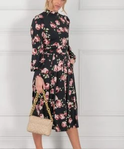 Jolie Moi Kathryn Black Long Sleeve Midi Dress -Jolie Moi Sales unnamed file 996 scaled